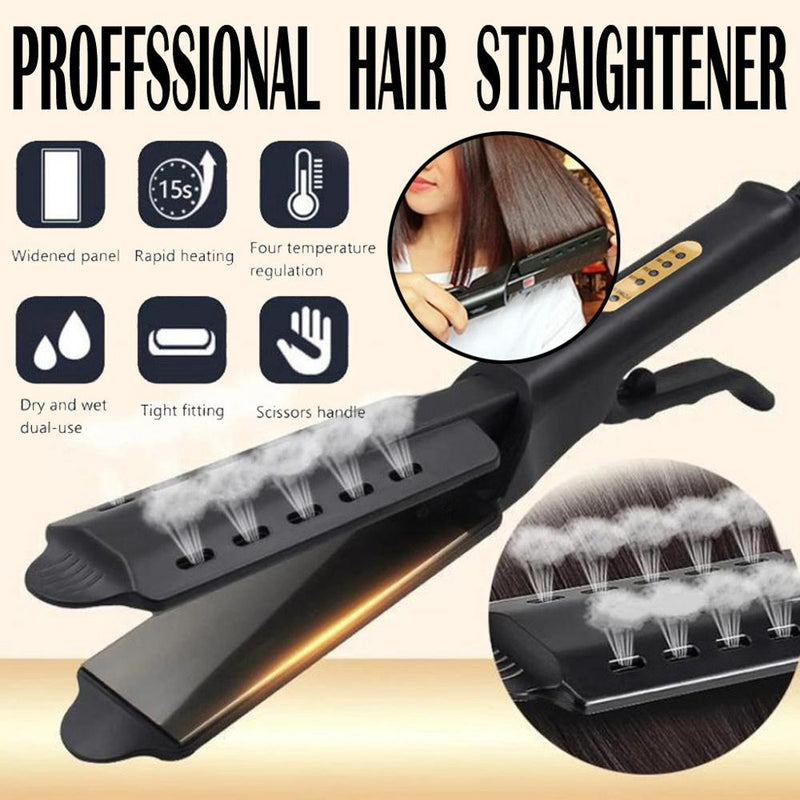 CERAMIC TOURMALINE IONIC FLAT IRON HAIR STRAIGHTENER vettyfy